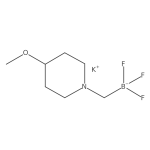 Potassium trifluoro((4-methoxypiperidin-1-yl)methyl)borate结构式