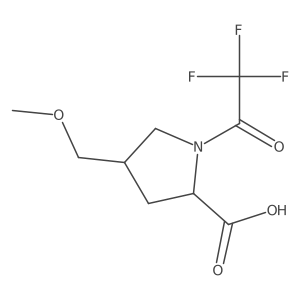 (2S,4S)-4-(methoxymethyl)-1-(2,2,2-trifluoroacetyl)pyrrolidine-2-carboxylic acid结构式