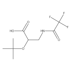 (2R)-2-(tert-butoxy)-3-(2,2,2-trifluoroacetamido)propanoic acid Structure