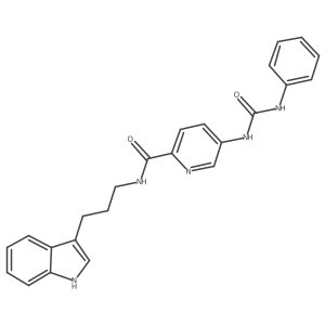 N-[3-(1H-indol-3-yl)propyl]-5-[(phenylcarbamoyl)amino]pyridine-2-carboxamide结构式
