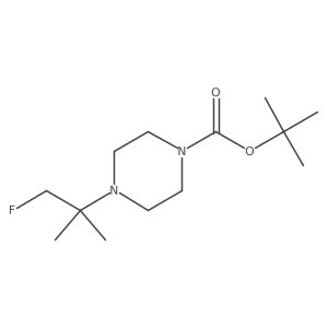 Tert-butyl 4-(1-fluoro-2-methylpropan-2-yl)piperazine-1-carboxylate结构式