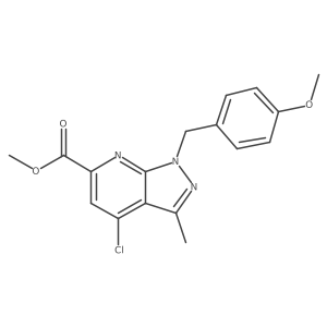 Methyl 4-chloro-1-(4-methoxybenzyl)-3-methyl-1H-pyrazolo[3,4-B]pyridine-6-carboxylate Structure