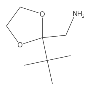 (2-Tert-butyl-1,3-dioxolan-2-yl)methanamine结构式