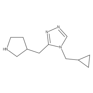 4-(Cyclopropylmethyl)-3-(pyrrolidin-3-ylmethyl)-4H-1,2,4-triazole结构式