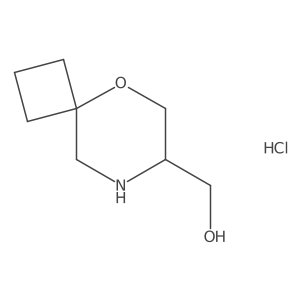 {5-Oxa-8-azaspiro[3.5]nonan-7-yl}methanolhydrochloride结构式