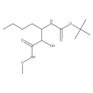 tert-butyl N-[1-hydroxy-1-(methoxycarbamoyl)hexan-2-yl]carbamate结构式
