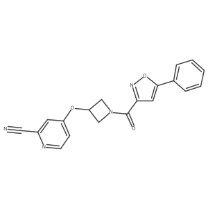 4-{[1-(5-Phenyl-1,2-oxazole-3-carbonyl)azetidin-3-yl]oxy}pyridine-2-carbonitrile结构式