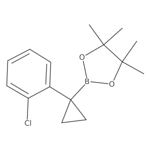 2-(1-(2-Chlorophenyl)cyclopropyl)-4,4,5,5-tetramethyl-1,3,2-dioxaborolane结构式