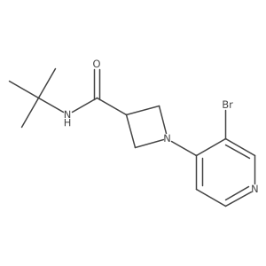 1-(3-bromopyridin-4-yl)-N-tert-butylazetidine-3-carboxamide结构式