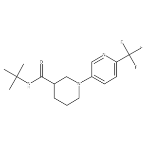 N-tert-butyl-1-[6-(trifluoromethyl)pyridin-3-yl]piperidine-3-carboxamide Structure