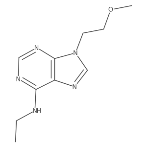 N-ethyl-9-(2-methoxyethyl)-9H-purin-6-amine结构式