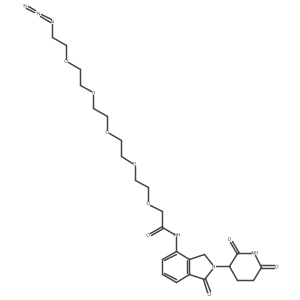 Lenalidomide-acetamido-O-PEG4-C2-azide Structure