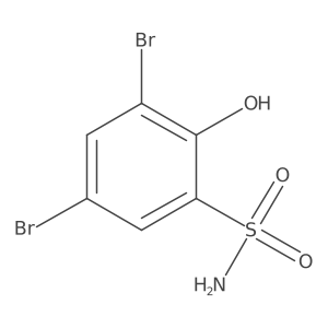 3,5-Dibromo-2-hydroxybenzene-1-sulfonamide结构式