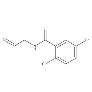 5-bromo-2-chloro-N-(2-oxo-ethyl)-benzamide结构式