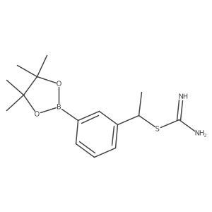 1-[3-(4,4,5,5-Tetramethyl-1,3,2-dioxaborolan-2-yl)phenyl]ethyl carbamimidothioate Structure