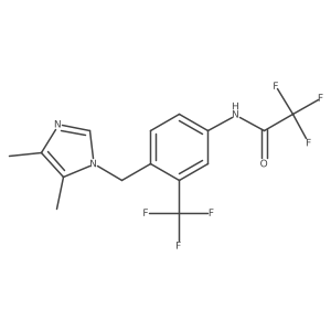 2,2,2-Trifluoro-N-[4-(4,5-dimethylimidazol-1-ylmethyl)-3-trifluoromethyl-phenyl]-acetamide结构式