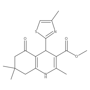 Methyl 2,7,7-trimethyl-4-(4-methylthiazol-2-yl)-5-oxo-1,4,5,6,7,8-hexahydroquinoline-3-carboxylate Structure