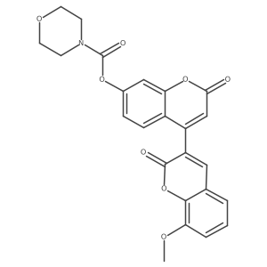 4-(8-Methoxy-2-oxochromen-3-yl)-2-oxochromen-7-yl morpholine-4-carboxylate结构式