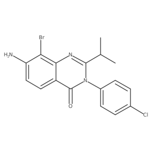 7-Amino-8-bromo-3-(4-chloro-phenyl)-2-isopropyl-3H-quinazolin-4-one结构式