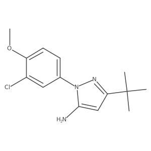 1-(3-Chloro-4-methoxyphenyl)-3-(1,1-dimethylethyl)-1H-pyrazol-5-amine Structure