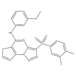 3-((3,4-dimethylphenyl)sulfonyl)-N-(3-methoxyphenyl)thieno[2,3-e][1,2,3]triazolo[1,5-a]pyrimidin-5-amine Structure