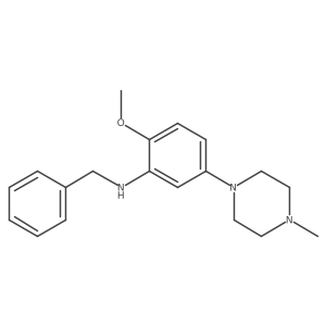 N-benzyl-2-methoxy-5-(4-methylpiperazin-1-yl)benzenamine Structure