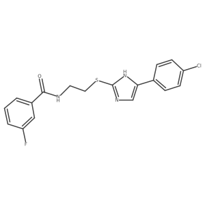N-(2-((5-(4-chlorophenyl)-1H-imidazol-2-yl)thio)ethyl)-3-fluorobenzamide Structure