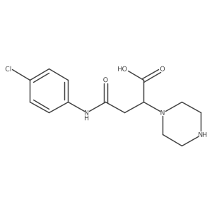 4-((4-Chlorophenyl)amino)-4-oxo-2-(piperazin-1-yl)butanoic acid Structure