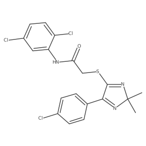 2-((5-(4-chlorophenyl)-2,2-dimethyl-2H-imidazol-4-yl)thio)-N-(2,5-dichlorophenyl)acetamide Structure