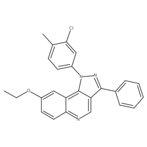 1-(3-chloro-4-methylphenyl)-8-ethoxy-3-phenyl-1H-pyrazolo[4,3-c]quinoline结构式