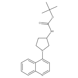 (1-Quinolin-4-yl-pyrrolidin-3-yl)-carbamic acid tert-butyl ester Structure