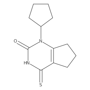 1-cyclopentyl-4-thioxo-3,4,6,7-tetrahydro-1H-cyclopenta[d]pyrimidin-2(5H)-one结构式