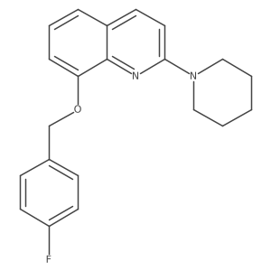 8-[(4-Fluorophenyl)methoxy]-2-(piperidin-1-yl)quinoline结构式