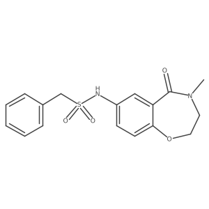 N-(4-methyl-5-oxo-2,3,4,5-tetrahydrobenzo[f][1,4]oxazepin-7-yl)-1-phenylmethanesulfonamide Structure