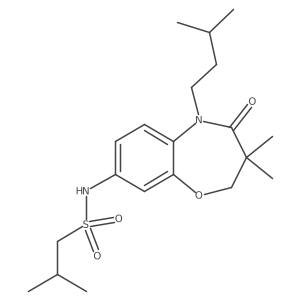 N-(5-isopentyl-3,3-dimethyl-4-oxo-2,3,4,5-tetrahydrobenzo[b][1,4]oxazepin-8-yl)-2-methylpropane-1-sulfonamide Structure