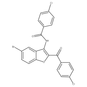 N-[5-bromo-2-(4-chlorobenzoyl)-1-benzofuran-3-yl]-4-chlorobenzamide Structure