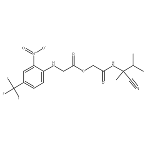 [2-[(2-Cyano-3-methylbutan-2-yl)amino]-2-oxoethyl] 2-[2-nitro-4-(trifluoromethyl)anilino]acetate结构式