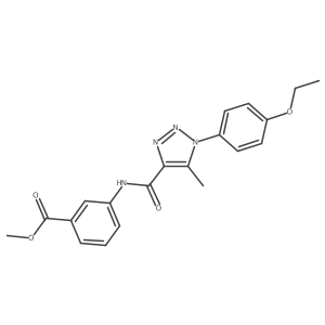 methyl 3-(1-(4-ethoxyphenyl)-5-methyl-1H-1,2,3-triazole-4-carboxamido)benzoate结构式