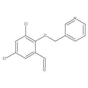 3,5-Dichloro-2-(pyridin-3-ylmethoxy)benzaldehyde结构式