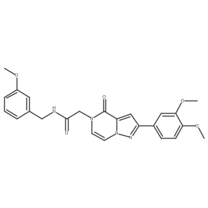 2-(2-(3,4-dimethoxyphenyl)-4-oxopyrazolo[1,5-a]pyrazin-5(4H)-yl)-N-(3-methoxybenzyl)acetamide结构式