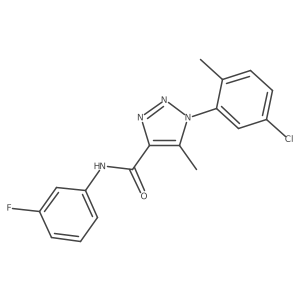 1-(5-chloro-2-methylphenyl)-N-(3-fluorophenyl)-5-methyl-1H-1,2,3-triazole-4-carboxamide结构式