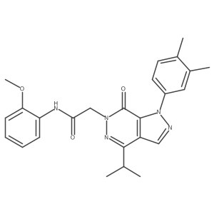 2-(1-(3,4-dimethylphenyl)-4-isopropyl-7-oxo-1H-pyrazolo[3,4-d]pyridazin-6(7H)-yl)-N-(2-methoxyphenyl)acetamide结构式