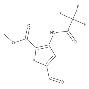5-Formyl-3-(2,2,2-trifluoroacetylamino)thiophene-2-carboxylic acid methyl ester Structure