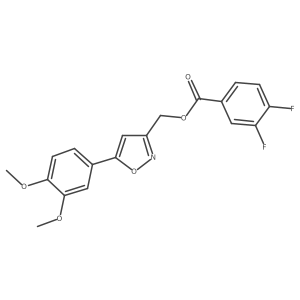 (5-(3,4-Dimethoxyphenyl)isoxazol-3-yl)methyl 3,4-difluorobenzoate Structure