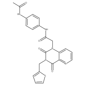 N-(4-acetamidophenyl)-2-(2,4-dioxo-3-(thiophen-2-ylmethyl)-3,4-dihydropyrido[3,2-d]pyrimidin-1(2H)-yl)acetamide结构式