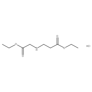 Ethyl 3-((2-ethoxy-2-oxoethyl)amino)propanoate hydrochloride结构式
