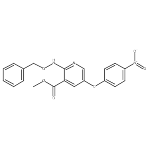 Methyl 2-((benzyloxy)amino)-5-(4-nitrophenoxy)nicotinate Structure