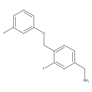 3-Fluoro-4-[(3-methylphenoxy)methyl]benzenemethanamine Structure