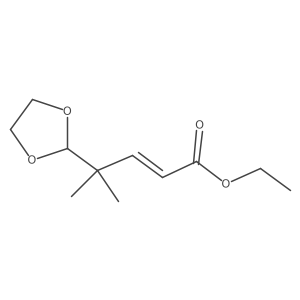 4-(1,3-Dioxolan-2-yl)-4-methyl-2-pentenoic acid ethyl ester Structure