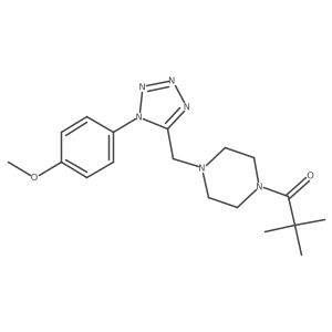 1-(4-((1-(4-methoxyphenyl)-1H-tetrazol-5-yl)methyl)piperazin-1-yl)-2,2-dimethylpropan-1-one Structure